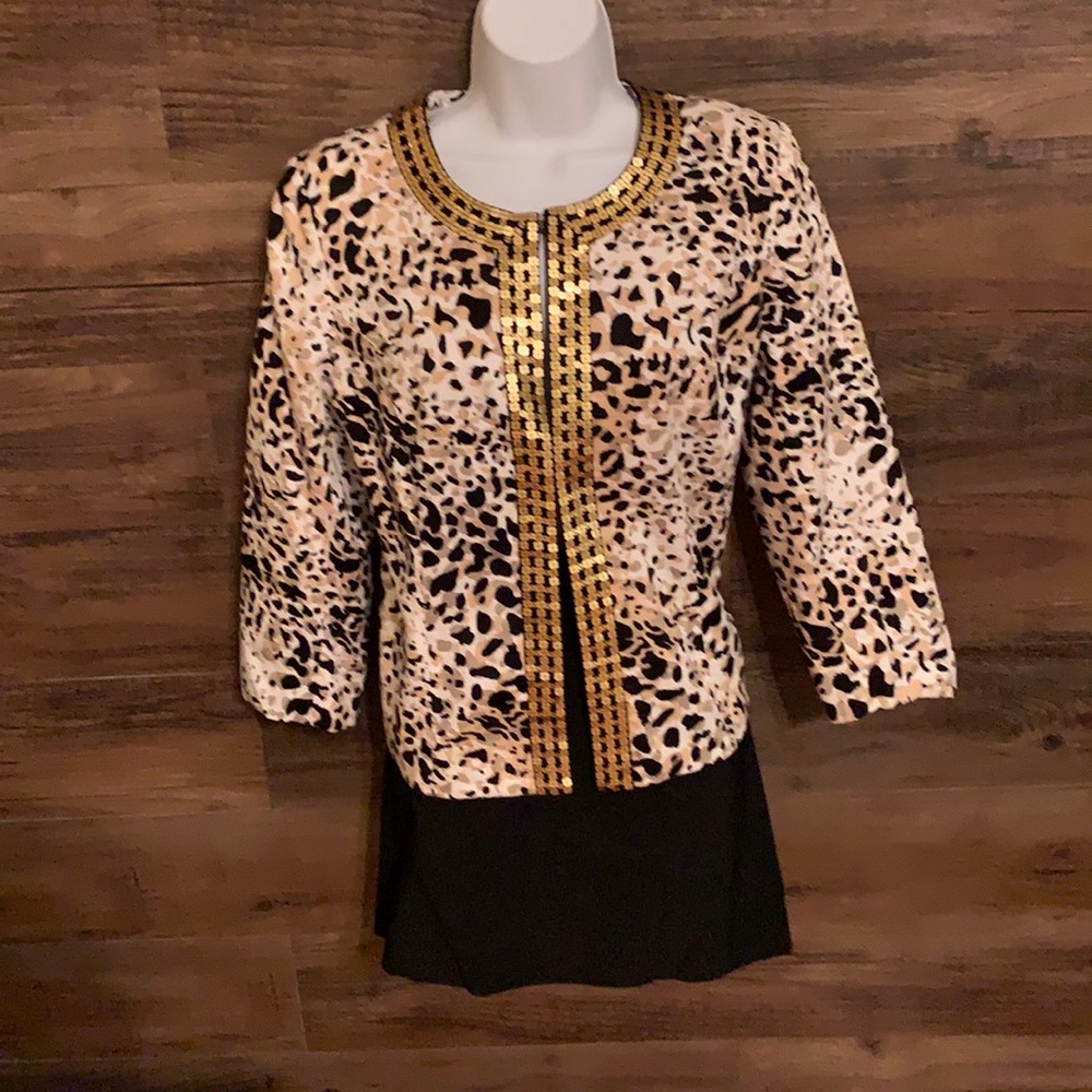 Susan Bristol beige/black/cream blazer